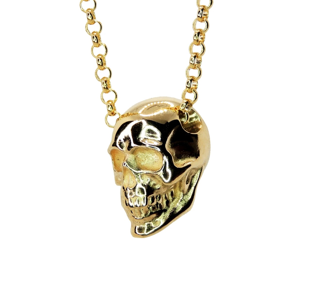 Colgante calavera de oro